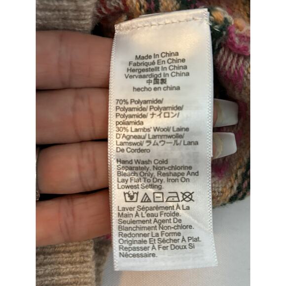 J.Crew Fair Isle Wool Blend Sweater Women’s Medium Multicolor Crewneck - Picture 7 of 7